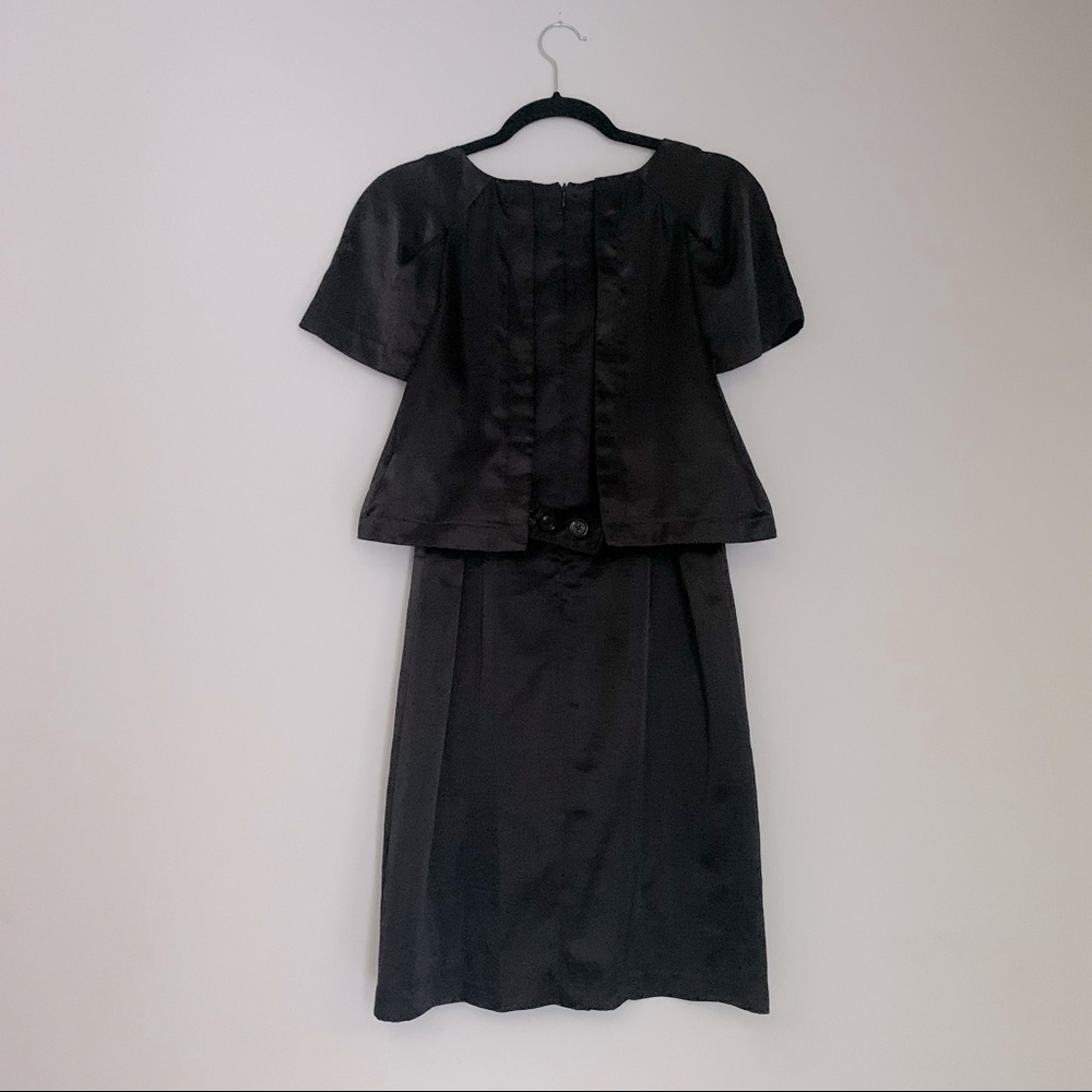 see by chloe black midi dress with belted waist NWT